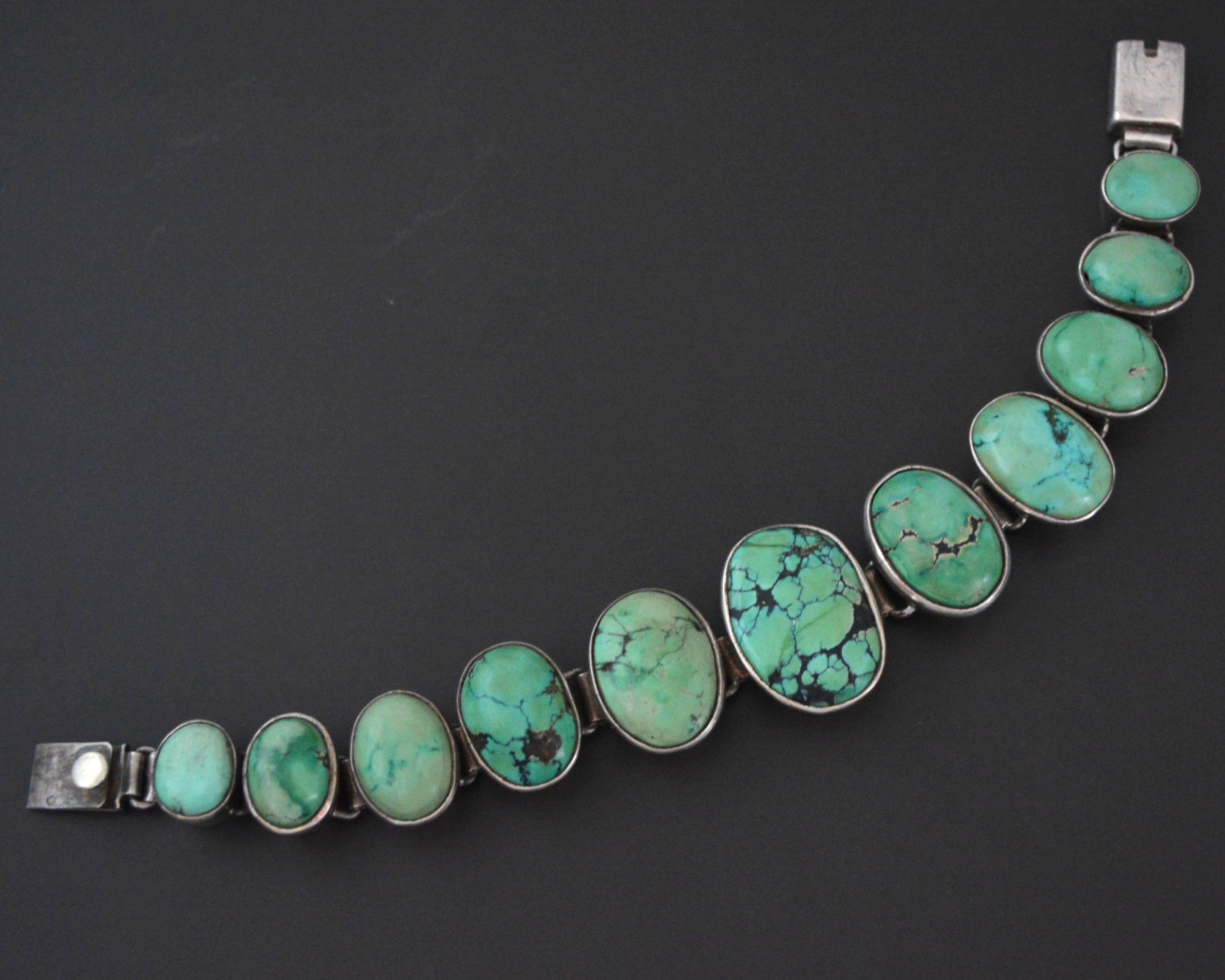 Bold Ethnic Turquoise Link Bracelet