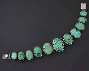Bold Ethnic Turquoise Link Bracelet