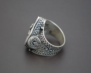 Vintage Kazakh Silver Ring - Size 8