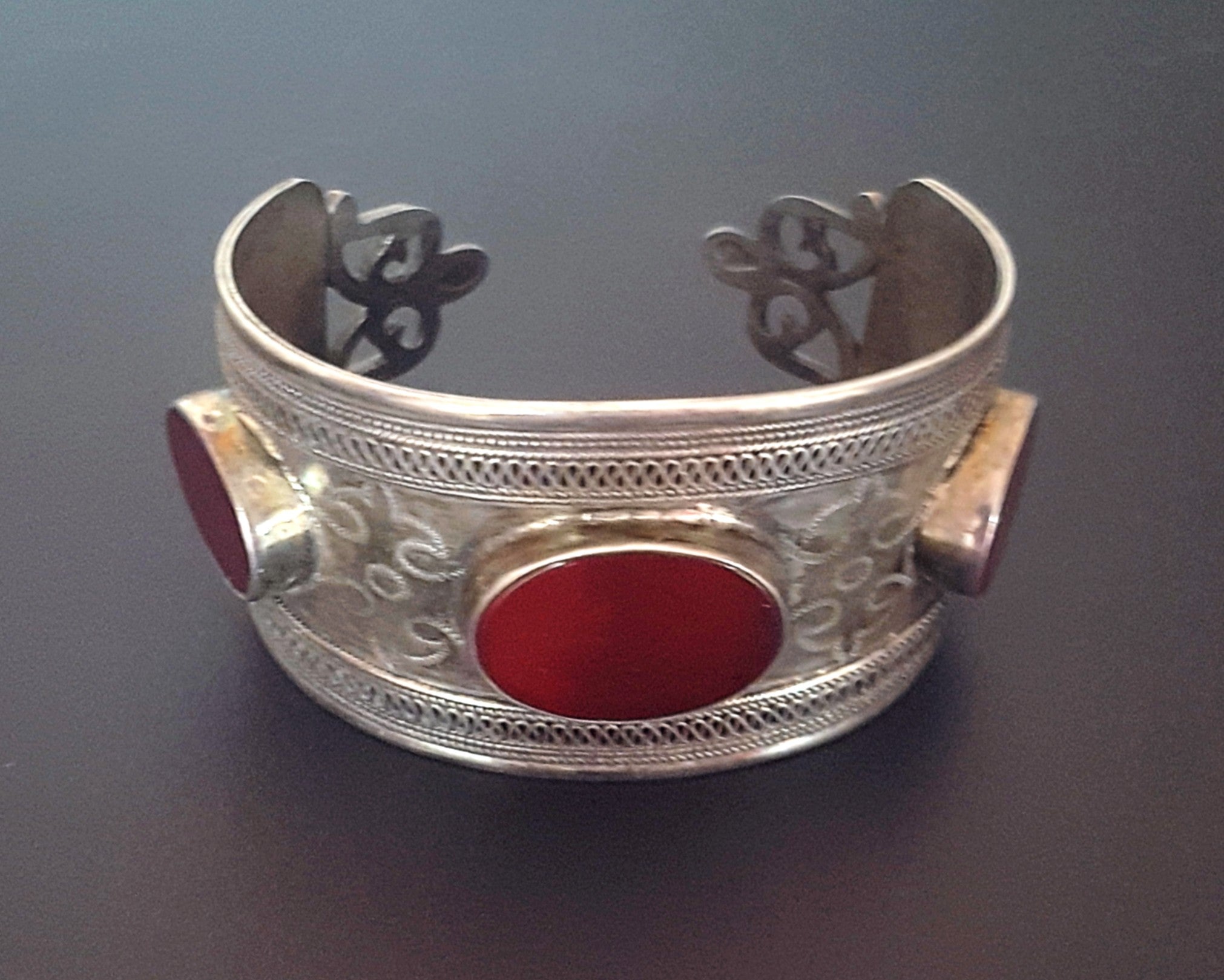 Turkmen Carnelian Cuff Bracelet