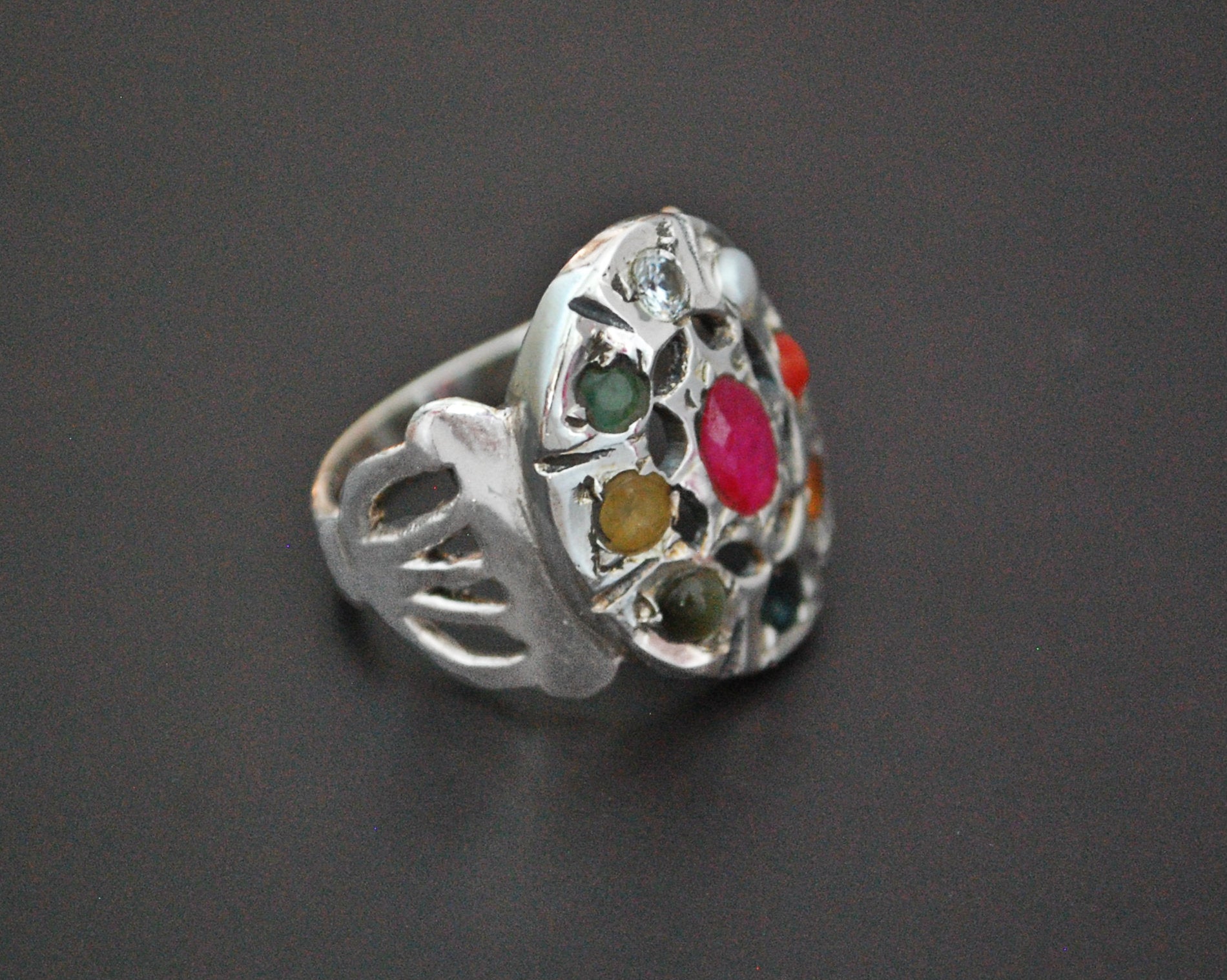 Navaratna Indian Astrology Ring - Size 7.5