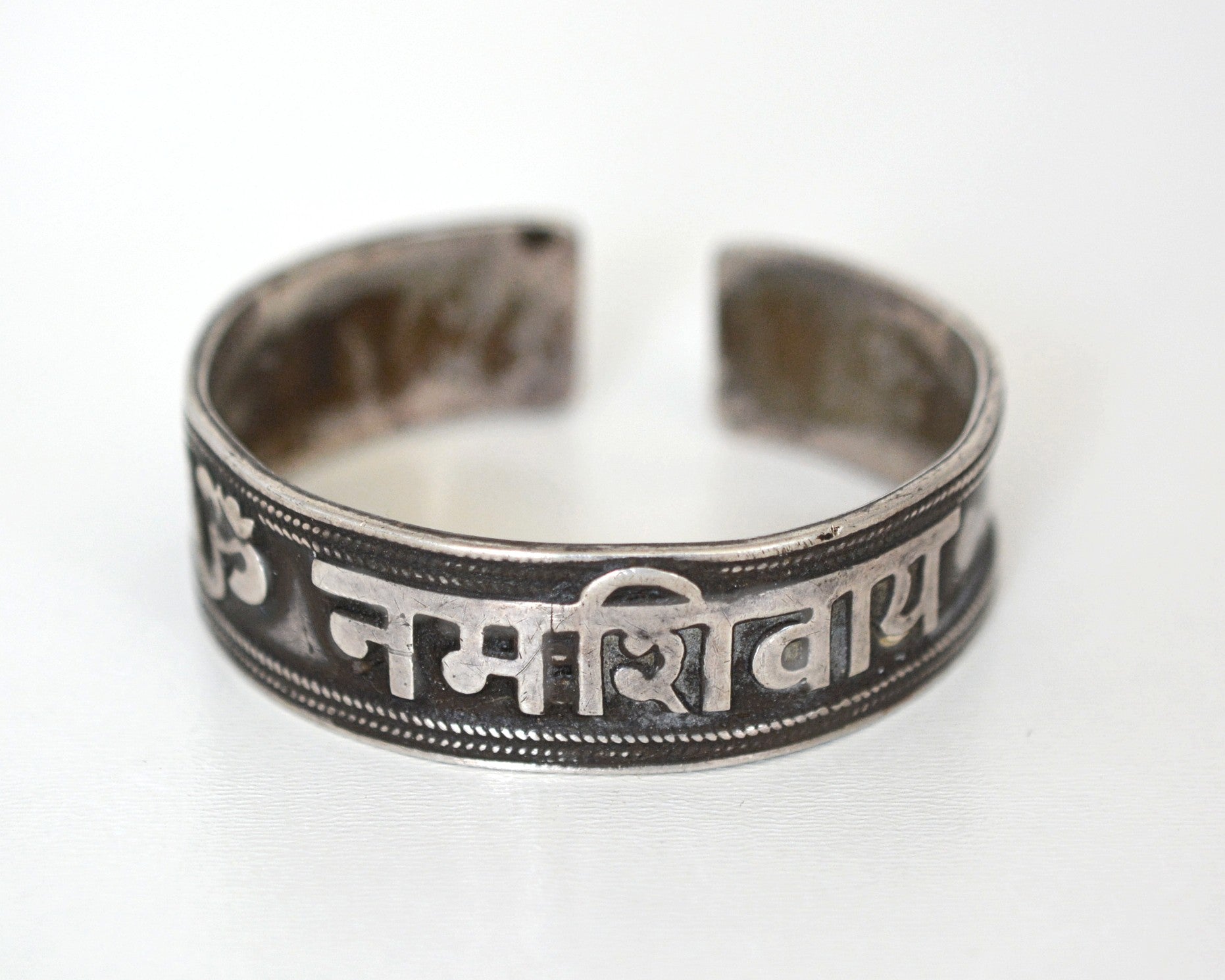 Nepali Mantra Turquoise Cuff Bracelet