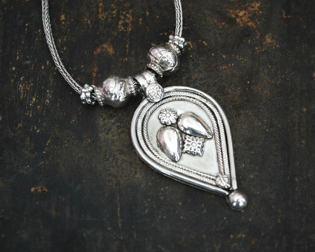 Indian Amulet Pendant on Snake Chain