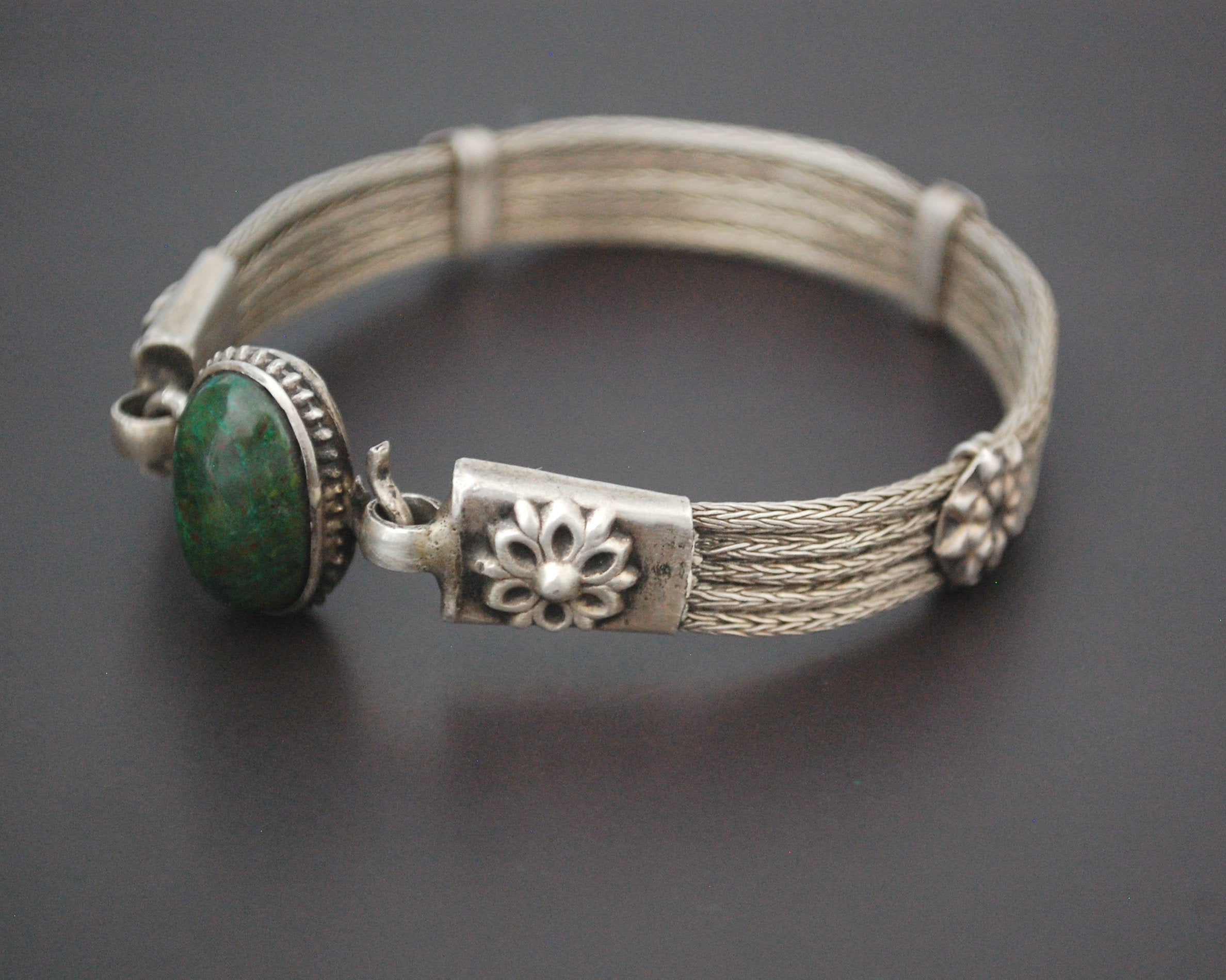 Rajasthani Snake Chain Bracelet with Chrysocolla