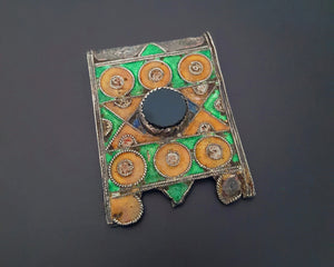 Old Berber Enamel Hirz Pendant