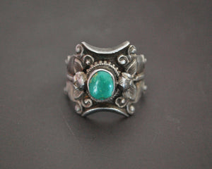 Nepali Turquoise Saddle Ring - Size 7
