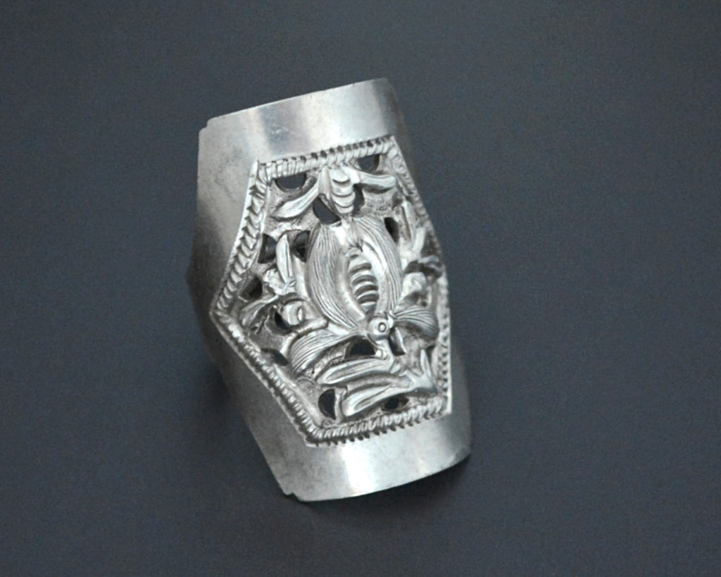 Chinese Silver Opera Ring - Size 7 and Adjustable