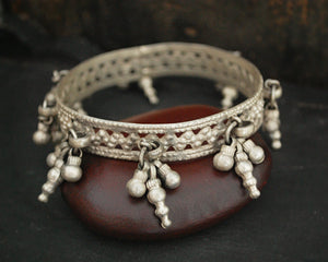 Rajasthani Silver Bangle Bracelet with Bells