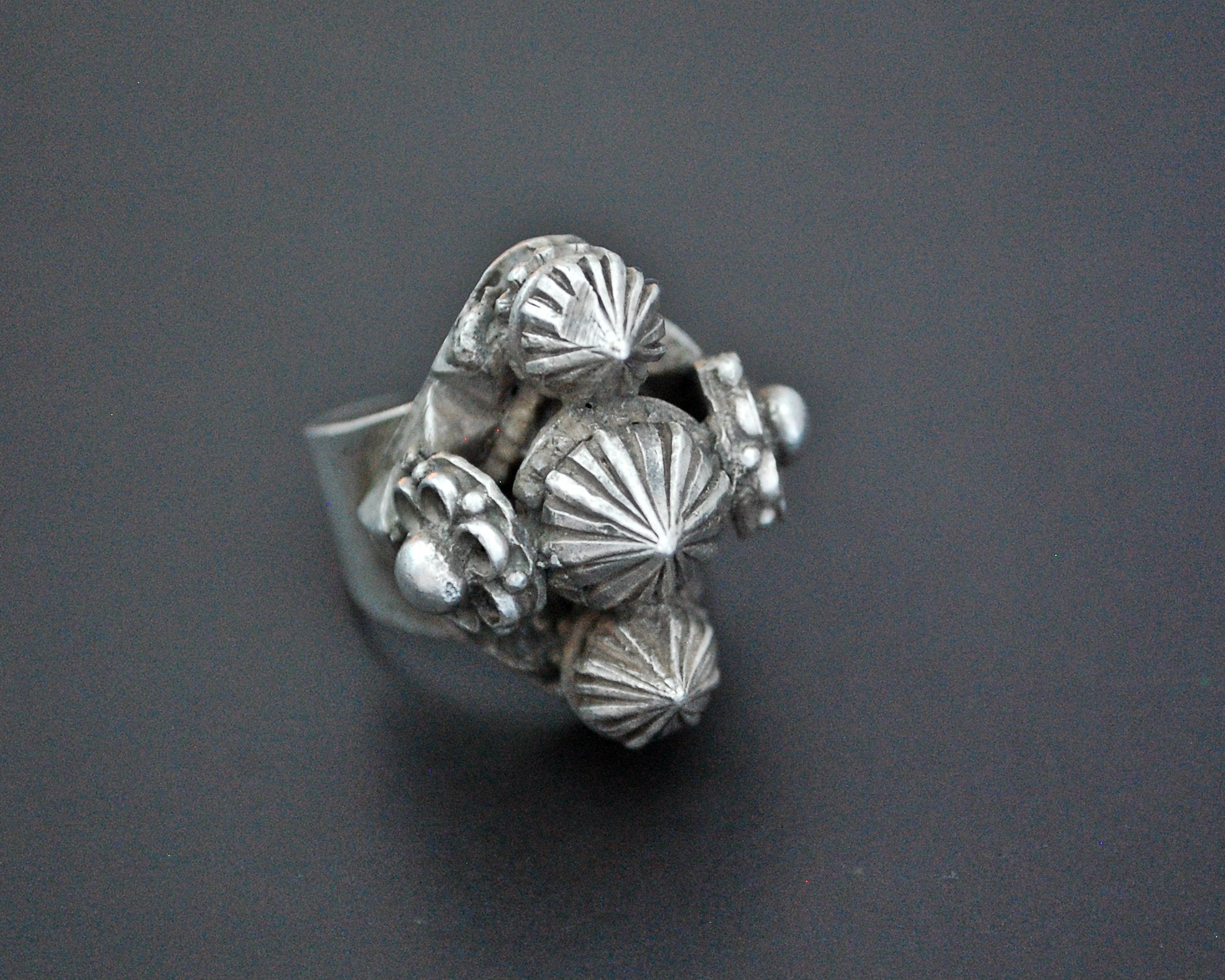 Tribal Indian Silver Ring - Size 9 Adjustable