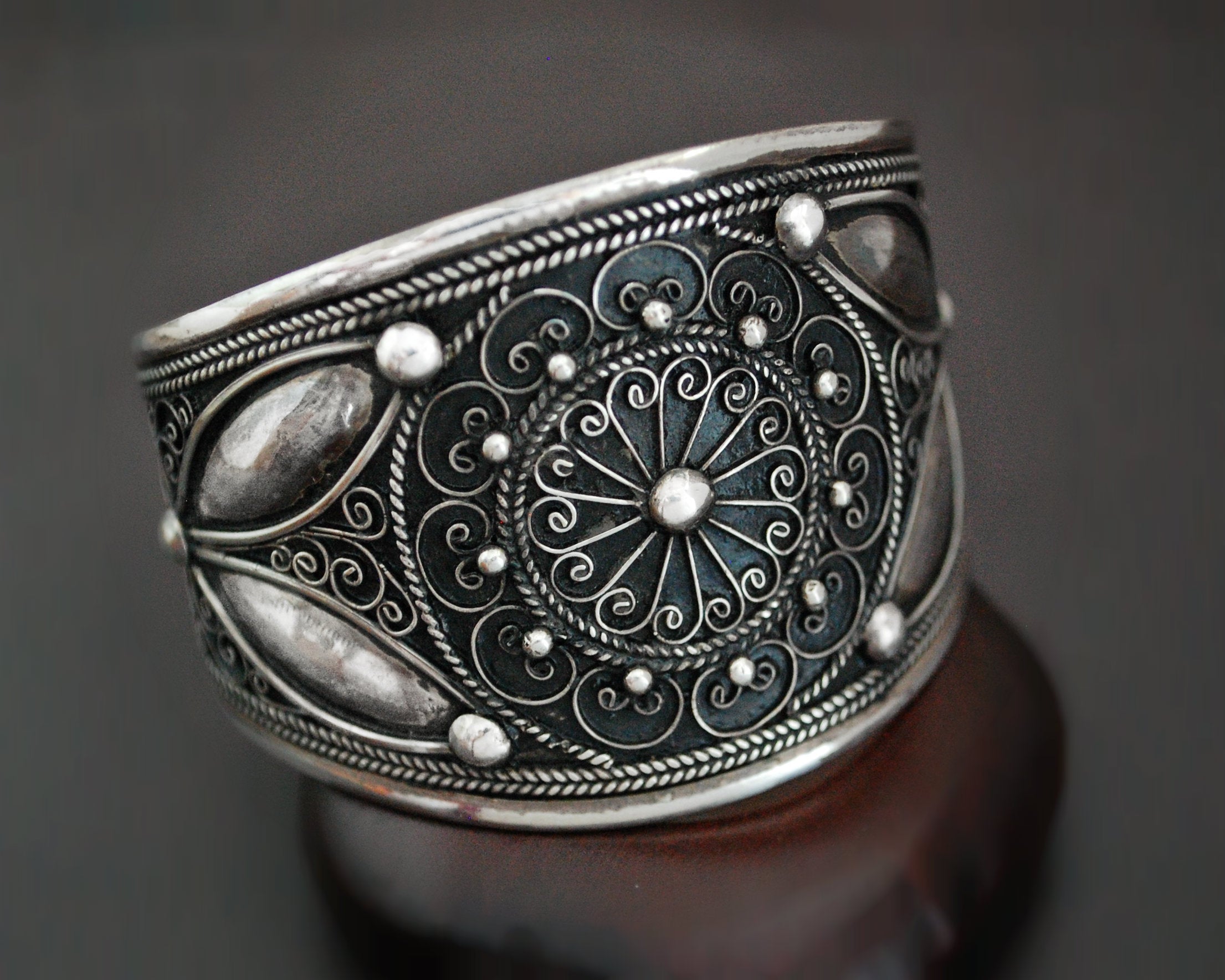 Wide Ethnic Cuff Bracelet