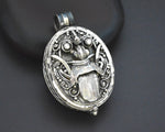 Old Silver Barong Locket Pendant from Bali
