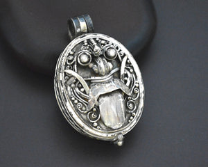 Old Silver Barong Locket Pendant from Bali