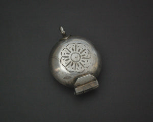 Indian Silver Box Container Pendant