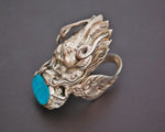 Nepali Dragon Ring with Turquoise