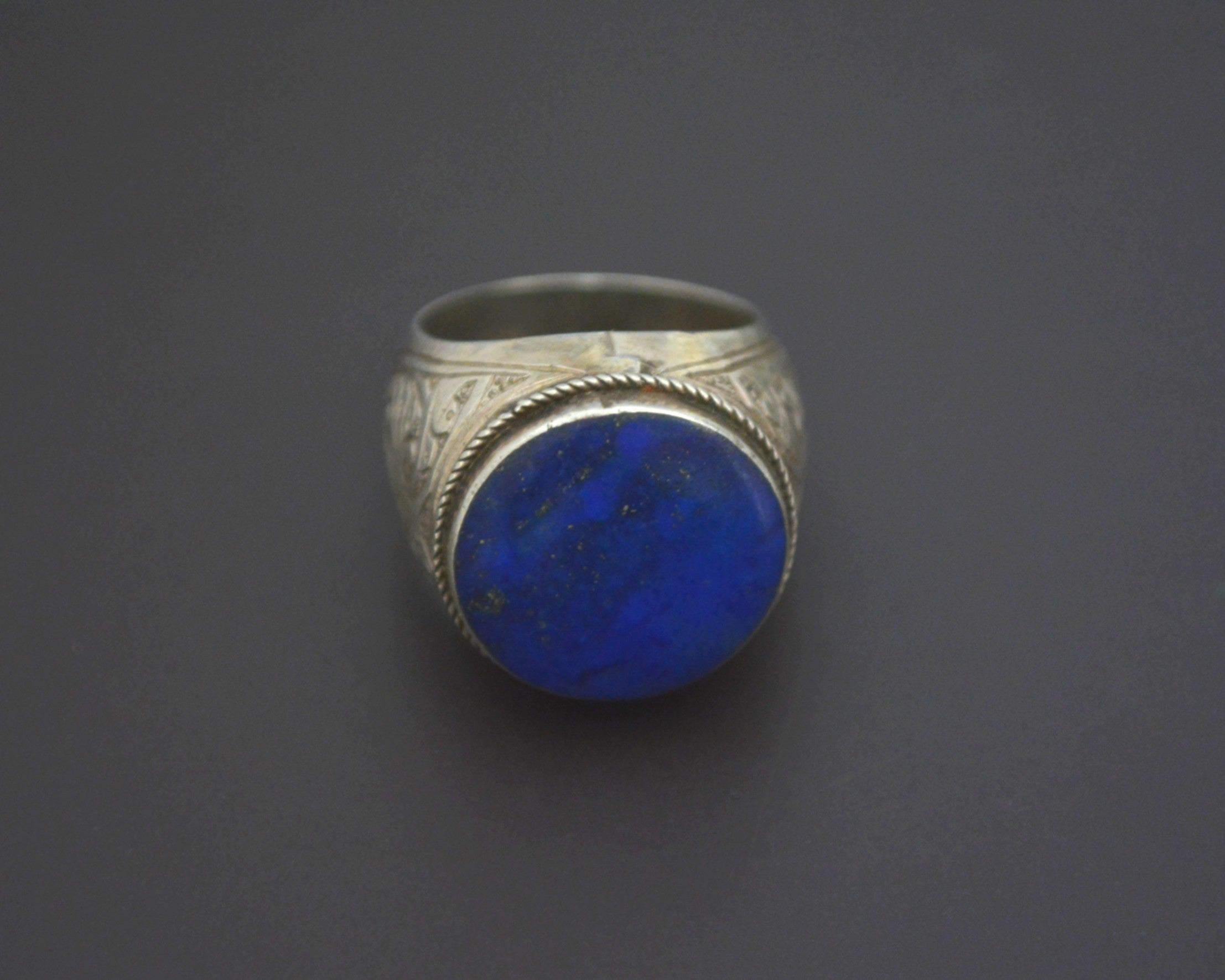 Bold Afghani Lapis Lazuli Ring - Size 8.5