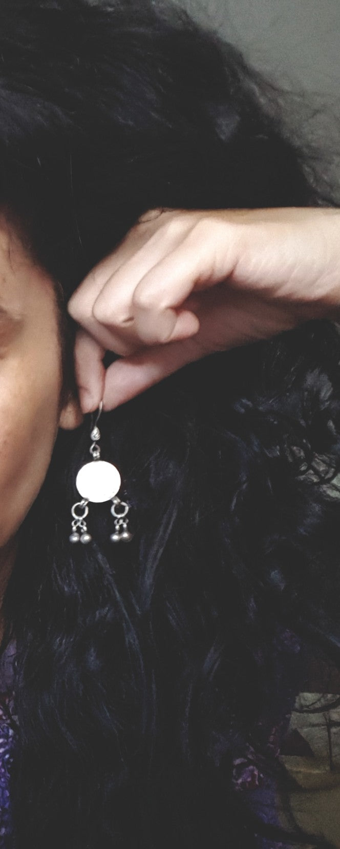 Reserved E. -Indian Coin Dangle Earrings with Bells