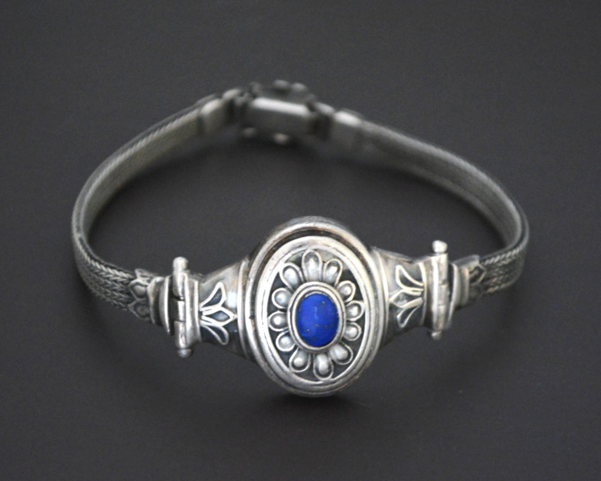 Ethnic Lapis Lazuli Snake Chain Bracelet