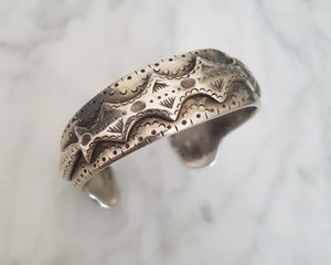 Uzbek Silver Cuff Bracelet - SMALL