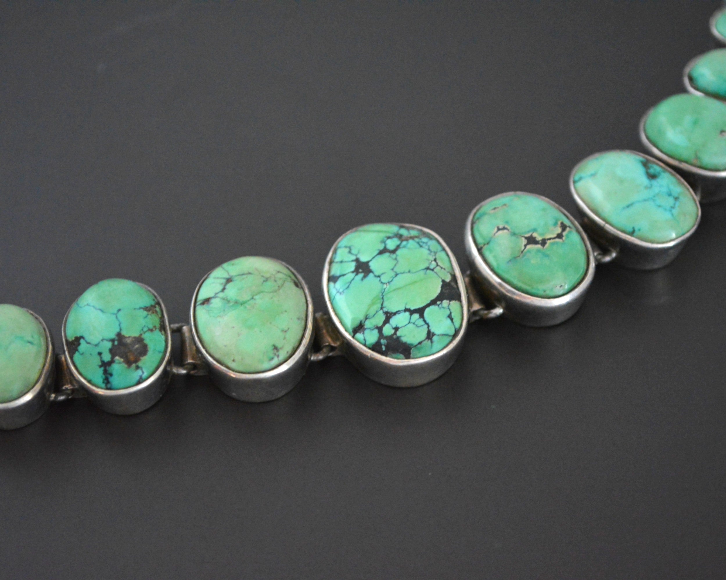 Bold Ethnic Turquoise Link Bracelet