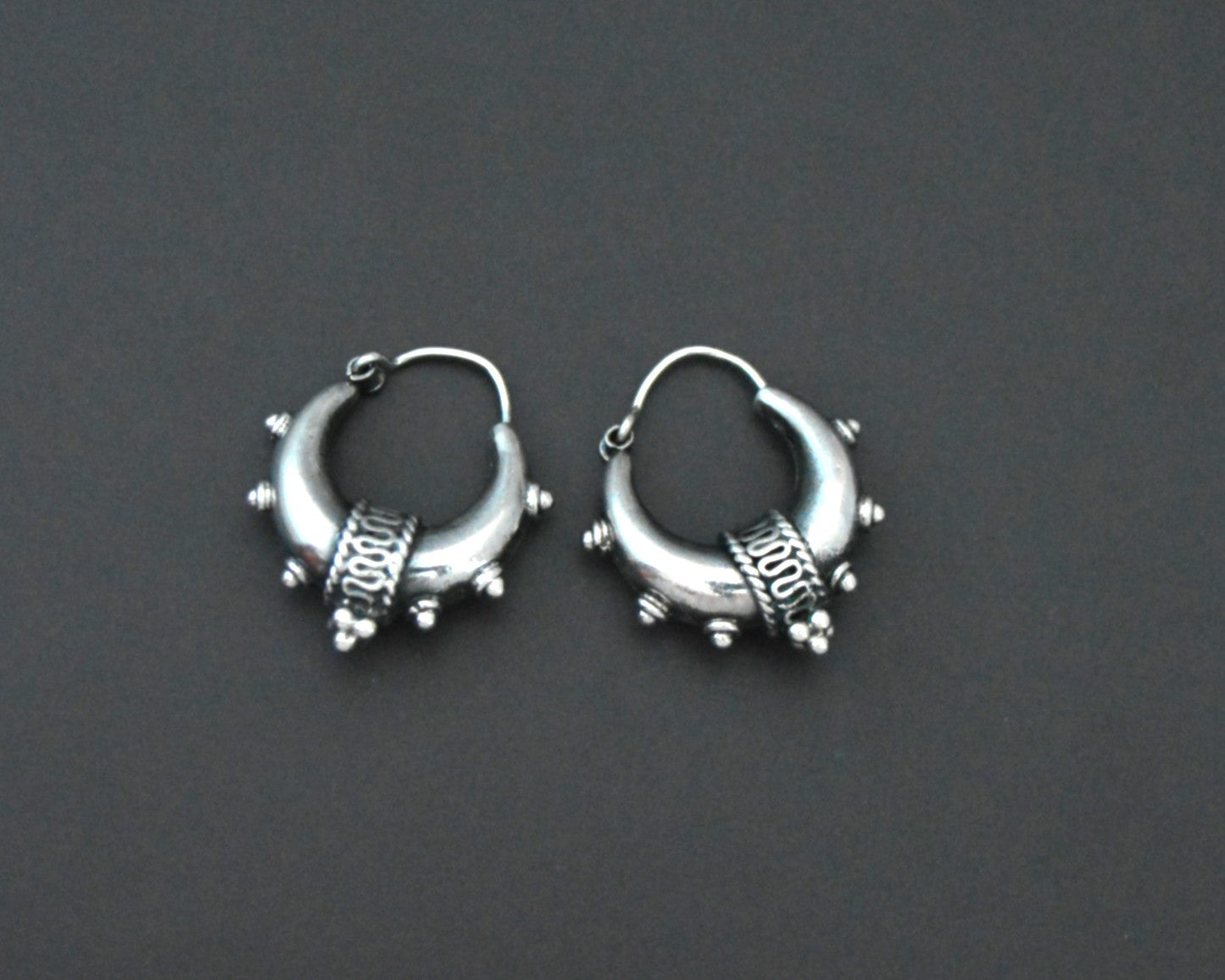 Ethnic Spike Hoop Earrings - SMALL TO LARGE