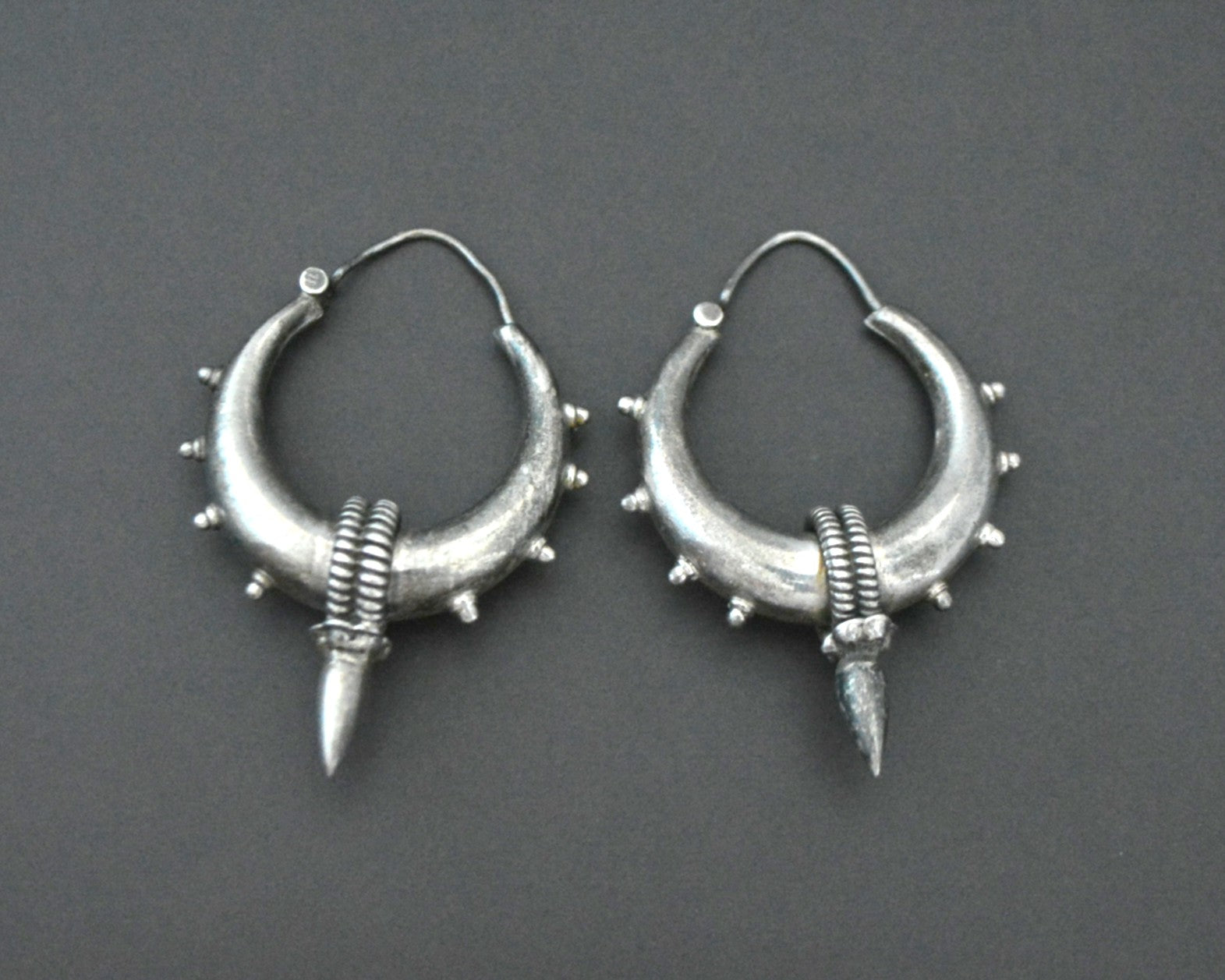 Ethnic Spike Hoop Earrings - SMALL TO LARGE