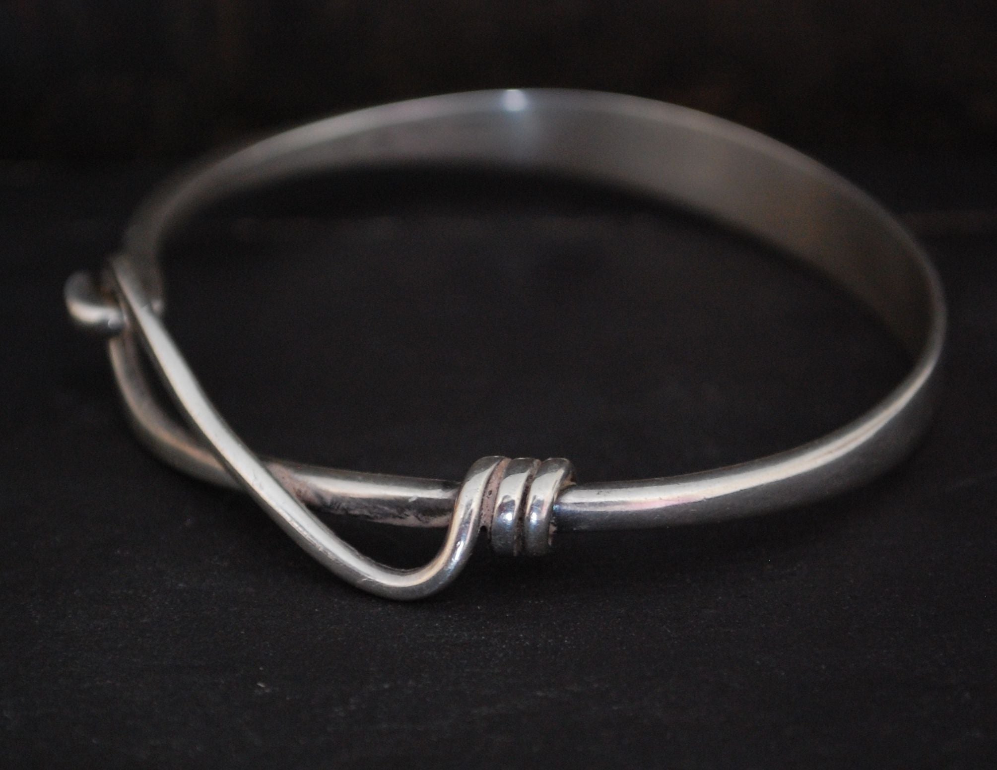 Vintage Sterling Silver Modernist Bracelet - Swiss Designer Bracelet