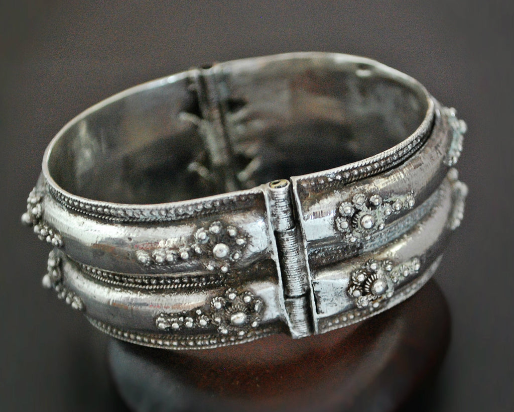 Ethnic Wide Hinged Bracelet
