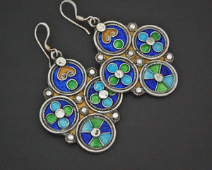 Moroccan Berber Enamel Earrings