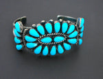 Zuni Cluster Turquoise Cuff Bracelet