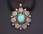 Reserved for I. - Turquoise Malachite Necklace & Substantial Nepali Turquoise Pendant