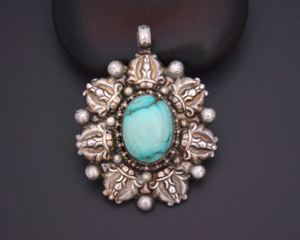 Reserved for I. - Turquoise Malachite Necklace & Substantial Nepali Turquoise Pendant