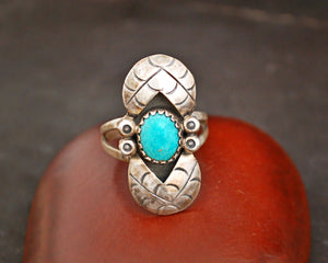 Native American Turquoise Ring - Size 7.5