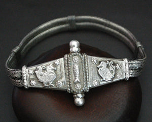 Rajasthani Snake Chain Bracelet with Fish and Peacocks