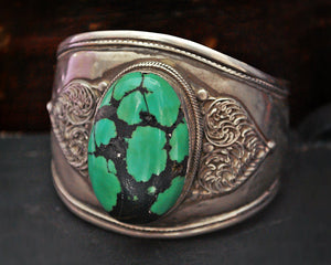 Huge Himalayan Turquoise Cuff Bracelet