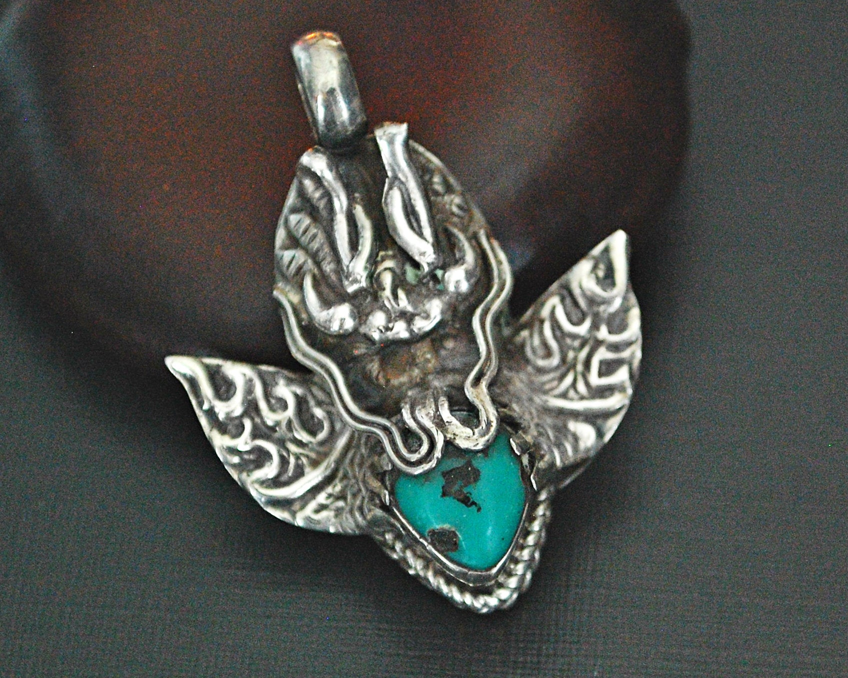 Nepali Turquoise Dragon Pendant