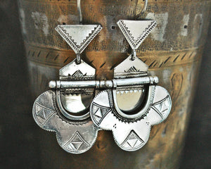 Hinged Tuareg Earrings with Carvings