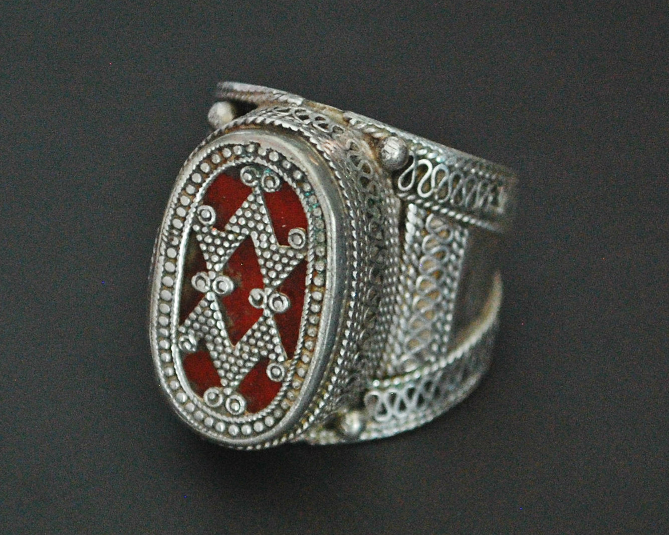 Vintage Kazakh Silver Ring - Size 9