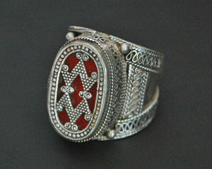 Vintage Kazakh Silver Ring - Size 9