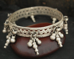 Rajasthani Silver Bangle Bracelet with Bells