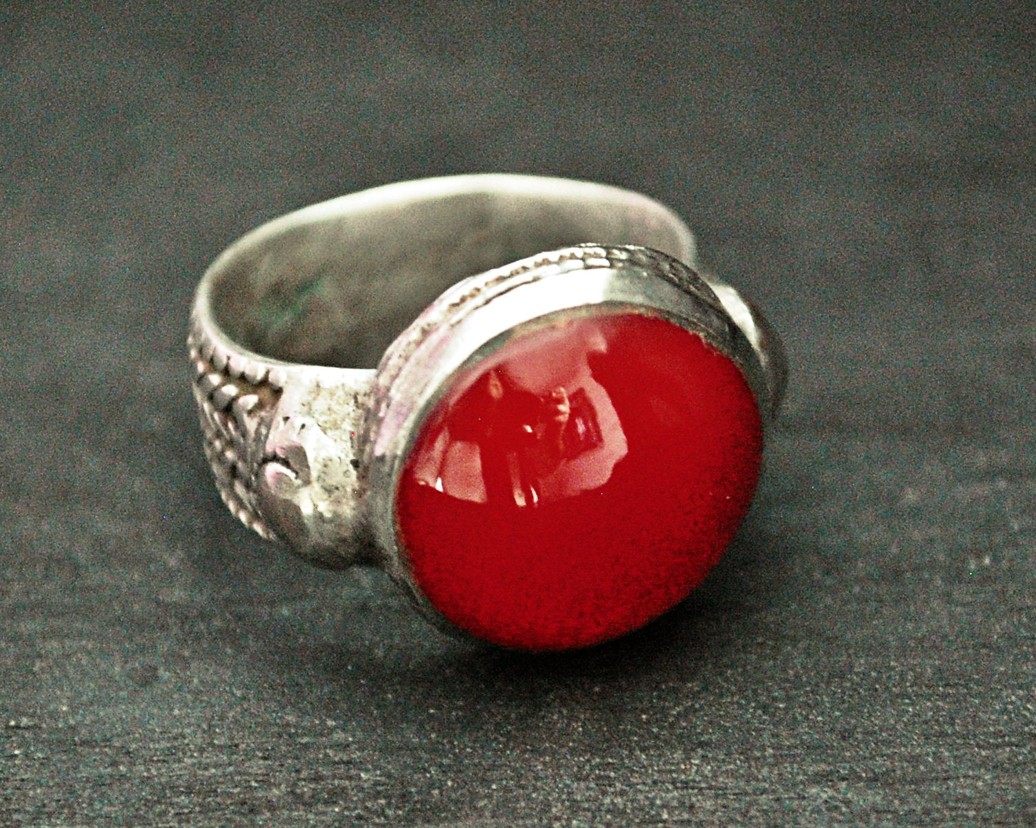 Antique Afghani Carnelian Ring - Size 8.25