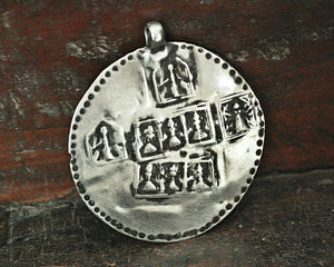 Huge Hindu Silver Amulet Pendant