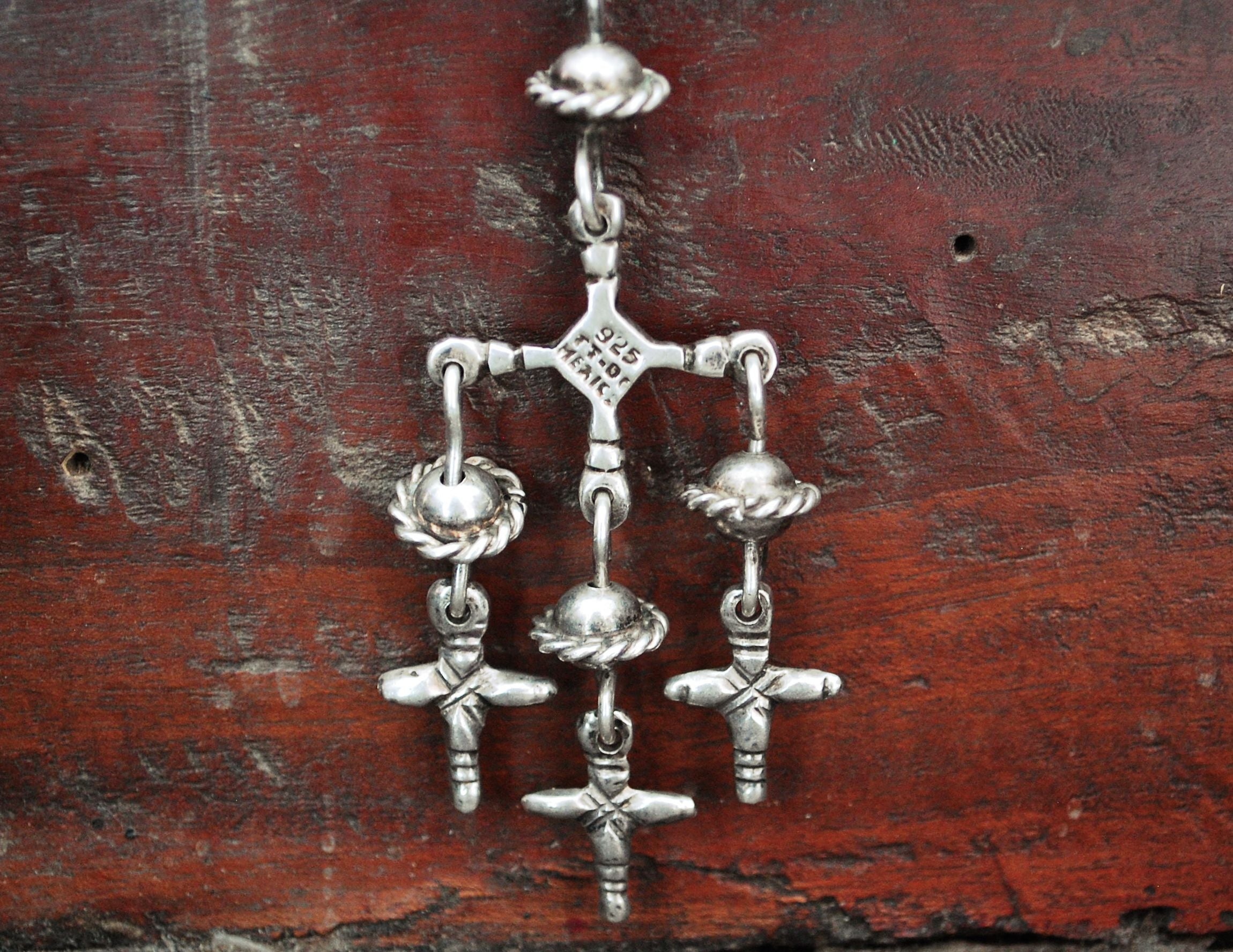 Yalalag Silver Cross Pendant - Mexican Jewelry