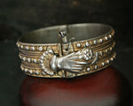 Old Palestinian Silver and Gilded Bracelet