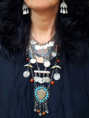 Rare Kurdish Pendant Coins Necklace