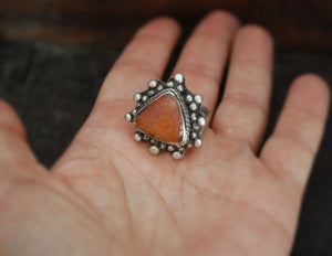 Antique Afghani Carnelian Ring - Size 8