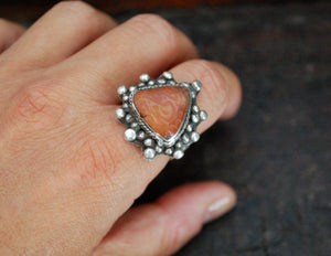 Antique Afghani Carnelian Ring - Size 8