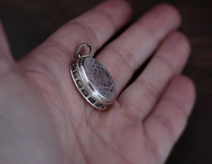 Sri Yantra Crystal Quartz Pendant