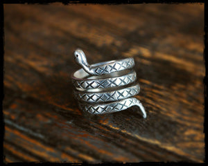 Snake Coil Ring from India - Size 7 - Gypsy Boho Snake Ring - Ethnic Tribal Indian Coil Snake Ring - Snake Ring