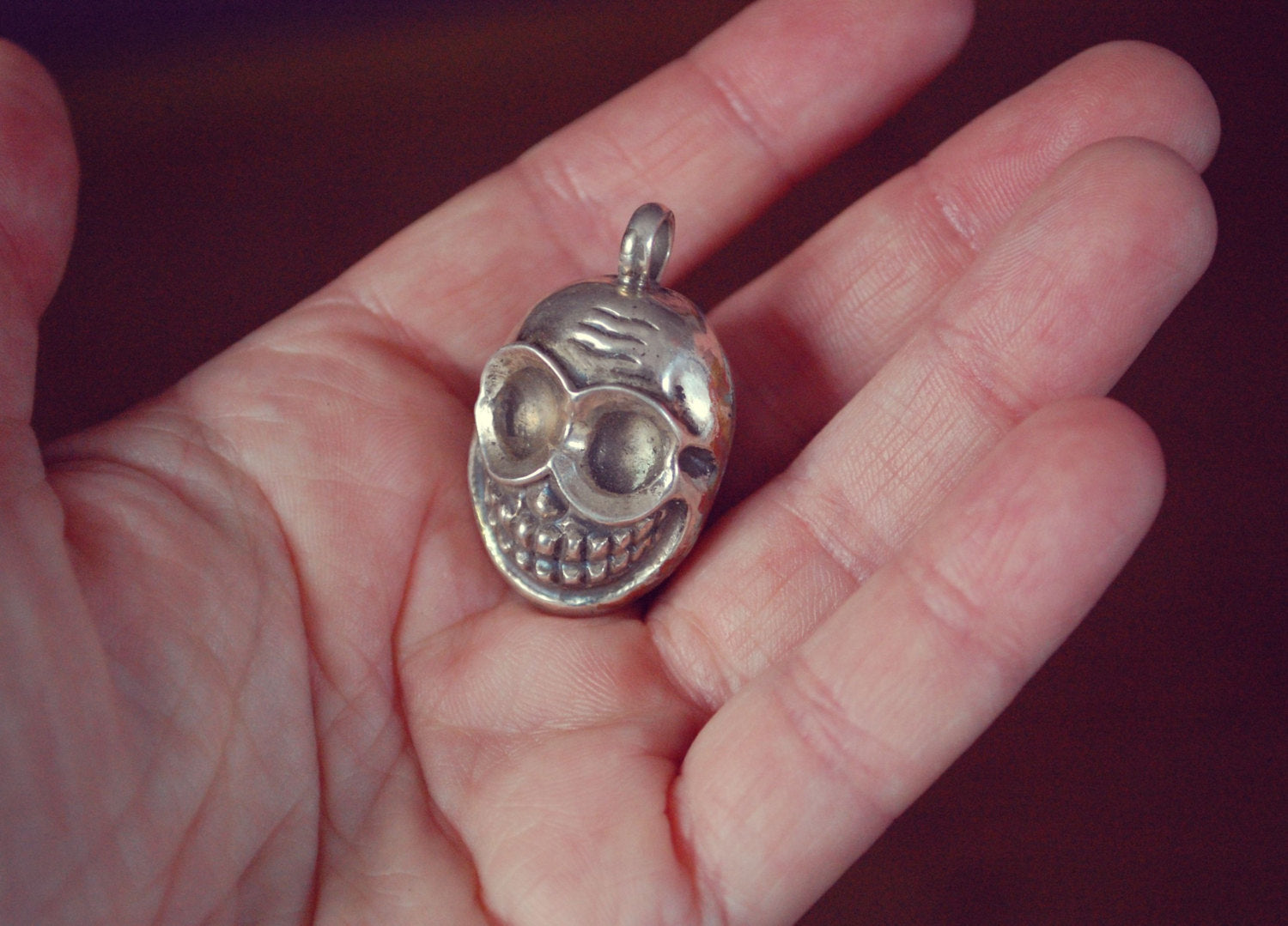 Tibetan Skull Pendant - Doublesided