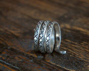 Snake Coil Ring from India - Size 7 - Gypsy Boho Snake Ring - Ethnic Tribal Indian Coil Snake Ring - Snake Ring